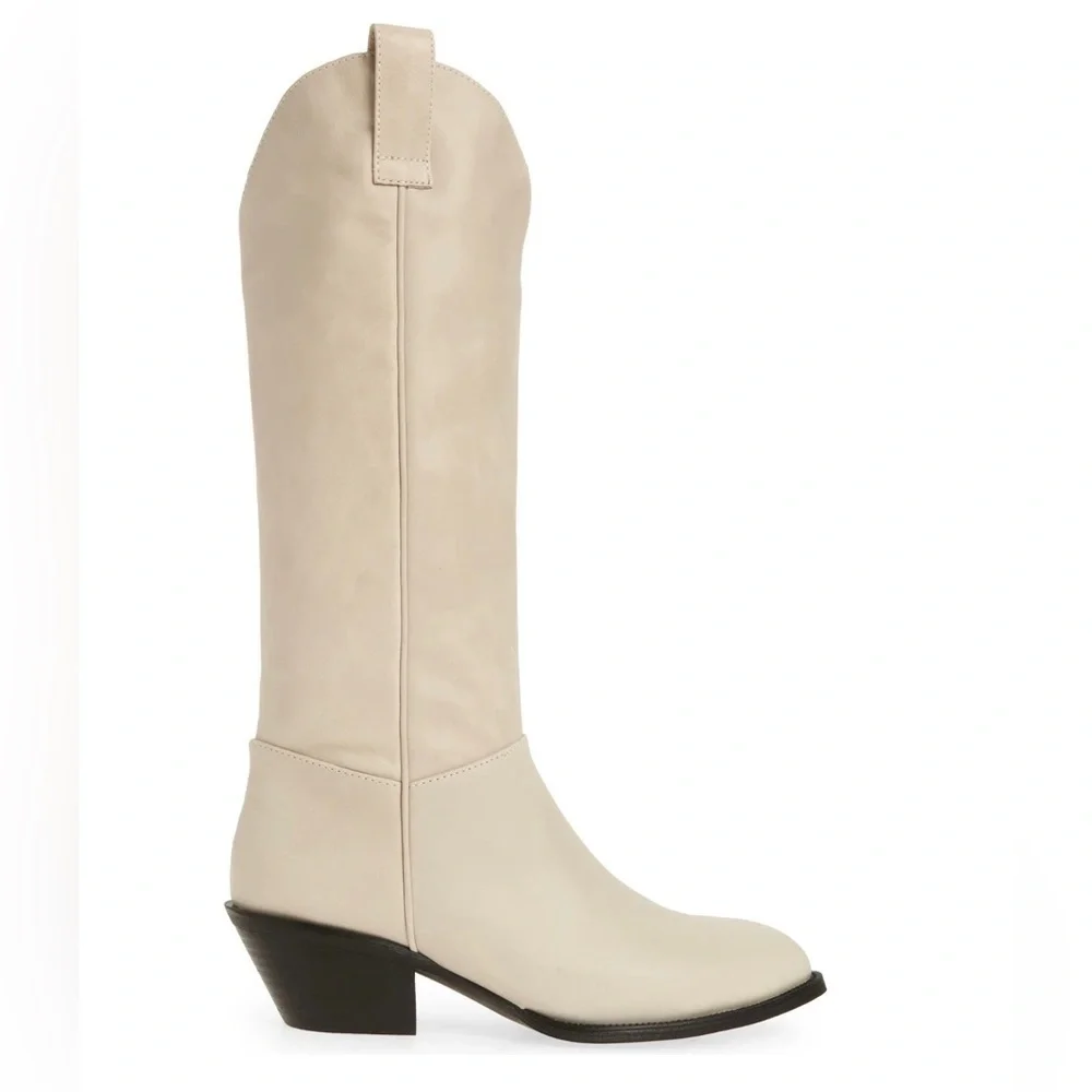 Jeffrey Campbell Women’s Blade 2 Western Boot - Ivory - Sz - 10
